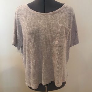 Beige Knit American Eagle Tee